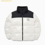  Áo Khoác Phao MLB Glossy Material Block Short Padding 3ADJN0516-50IVS 