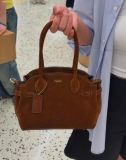  Túi Đeo Vai Coach Empire 21 Carryall Bag in Suede Brown 