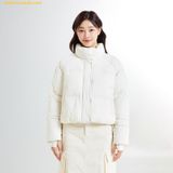  Áo Khoác Phao WHOAU (SAPO) Pastel Puffer SPJPE4TG01 Trắng Kem 