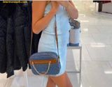  Túi Đeo Chéo Michael Kors Jet Set Large Zip Logo Crossbody Bag Blue Brown 