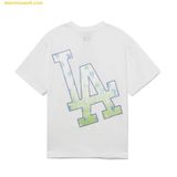  Áo Phông MLB Gradient Monogram Clipping LA Dodgers White 3ATSM0633-07WHS 