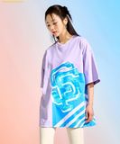  Áo Phông MLB Pop Art Graphic Mega Overfit Short Sleeve T-Shirt SF (L.Lavender) 3ATSL0433-14LDL 