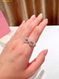  Nhẫn Swarovski Hyperbola cocktail ring Infinity, White, Rhodium plated 5679694 