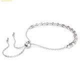  Vòng Tay, Lắc Tay Swarovski Matrix bracelet Crystal pearl, Round cut, White, Rhodium plated 5689633 