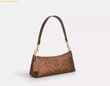 Túi Đeo Vai Coach Charlotte Shoulder Bag In Signature Canvas CCL40 Brown 
