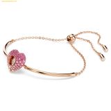  Vòng Tay, Lắc Tay Swarovski Hyperbola bangle Heart, Pink, Rose gold-tone plated 5683581 