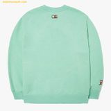  Áo Sweater MLB Long Sleeve T-shirt PQJ 3AMTL0224-43MTL LIKE Cartoon Overfit Man-to-Man Xanh 