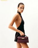  Túi Xách JW PEI Noor Top Handle Bag - Deep Burgundy 