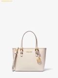  Túi Tote Mini Michael Kors Jet Set Travel Extra-Small Saffiano Leather Top-Zip Tote Bag 35T9GTVT0L Trắng 