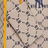  Túi Tote MLB Mono Diamond Jackquard Tote Bag New York Yankees Beige 3AORM012N-50BGS 