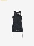  Đầm Ôm Bad Blood Lion Patch Tank Mini Dress - Washed Black w-drs25-007 
