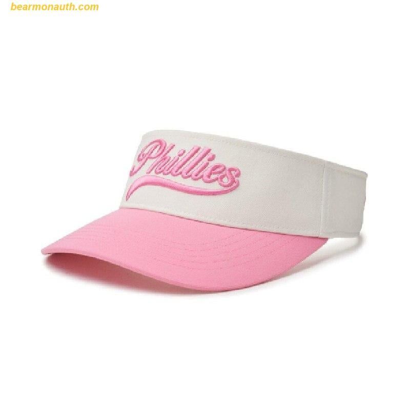 Mũ Nửa Đầu MLB Varsity Basic Cursive Lettering Contrast Sun Cap PHI (Pink) 