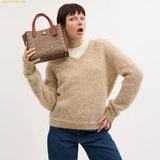  Túi Tote Coach Willow Tote 24 In Signature Canvas C8562 Nâu Logo 