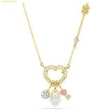 Dây Chuyền Swarovski Idyllia pendant Mixed cuts, Heart, Key, Pink, 18K gold finish 5737290 