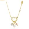 Dây Chuyền Swarovski Idyllia pendant Mixed cuts, Heart, Key, Pink, 18K gold finish 5737290