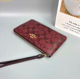  Ví Dài COACH Large Corner Zip Wristlet In Signature Canvas 