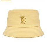  Mũ Bucket MLB Nylon Bucket Hat BOS (D.Beige) 3AHT0123N-43NBD Vàng Logo Go Kim Loại 