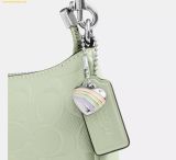  Túi Đeo Vai Coach Teri Mini Crossbody Bag In Signature Leather With Heart Charm Pale Green CCZ29 