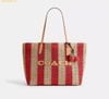  Túi Tote Coach Large City Tote Bag With Charms Gold Red Tan CER29 