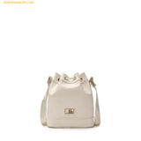  Túi Đeo Chéo MLB Drawstring Mini Bucket Bag Monogram Series New York Yankees 7ACRMD65N-50CRM Trắng 