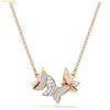 Bông Tai , Khuyên Tai Swarovski Idyllia Lilia necklace Butterfly, White, Rose gold-tone plated 5636422
