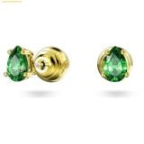  Bông Tai, Khuyên Tai Swarovski Chroma stud earrings Pear cut, Green, Gold-tone plated 5639120 