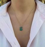  Dây Chuyền Swarovski Iconic Swan Pendant Swan, Green, Rose Gold-Tone Plated 5650067 