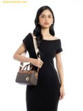 Túi Đeo Chéo Michael Kors Signature Travel XS Duffle Crossbody Brown 