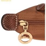  Túi Tote Longchamp Le Pliage Green Pouch With Handle Cognac - Canvas 
