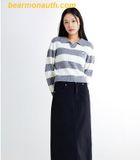  Áo Sweater Len SAPO Cable Semi-Open Sweater SPKWE49G40 Màu Xám 