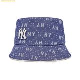  Mũ Bucket MLB Denim Dia Monogram Bucket Hat New York Yankees D.Navy 3AHTMD13N-50NYD 