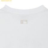  Áo Phông MLB Varsity Overfit Short Sleeve T-Shirt CLE (Trắng) 3ATSV0233-45WHS 