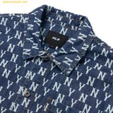  Áo Sơ Mi MLB Classic Monogram Denim Short Sleeves Shirt New York Yankees 3ADRMN123-50BLS 
