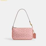  Túi Đeo Vai Coach Plaza Bag In Signature Canvas Brass Melon Pink 