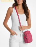  Túi Đeo Chéo Michael Kors Jet Set Travel Medium Signature Logo Crossbody Bag Raspberry 35R4STVC6V 