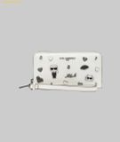  Ví Dài KARL LAGERFELD Large Zip Wallet With Pins 19 White 