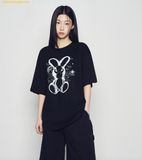  Áo Phông ADLV Solo Rabbit Alien Short Sleeve T-Shirt Đen 
