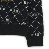 Áo Sweater MLB Dia Monogram Allover Jacquard Comfortable Fit New York Yankees 3AMTM0134-50BKS 
