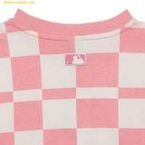 Áo Croptop MLB Kẻ Caro Philadelphia Phillies Tshirt 3FTSO0333-10PKL Màu Hồng 