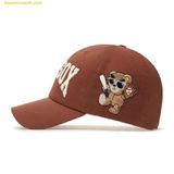  Mũ Lưỡi Trai MLB Mega Bear Boston Red Sox Ball Cap 3ACPMB04N 43BRL Màu Nâu 