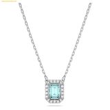  Dây Chuyền Swarovski Una necklace Octagon cut, Blue, Rhodium plated 5640289 
