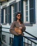  Túi Xách JW PEI Lucia Classic Top Handbag Nâu 