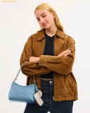  Túi Đeo Chéo Coach Laurel Small Shoulder Bag With Mirror Charm And Pouch Màu Xanh 