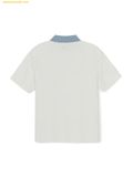  Áo Polo MLB Basic Small Letter Comfortable Fit Collared T-shirt New York Yankees 3APQB0263-50IVS Ivory 