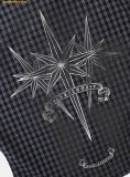  Áo Sơ Mi Bad Blood Cosmo Graphic Short Sleeve Shirt - Charcoal Blue Check w-sht25-008 