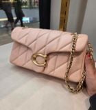  Túi Xách Coach Tabby Shoulder Bag 26 With Quilting CP150 - Hồng Cream 