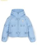  Áo Khoác Phao MLB Megagram Embroidered Tube Hooded Crop Padded NY (Sky Blue) 3FDJG1046-50SBS 