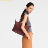 Túi Tote Longchamp Le Pliage One M Burgundy Bordeaux - Canvas 