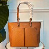  Túi Tote Michael Kors Jet Set Medium Pocket Tote Bag 35F3GTVT8B Nâu 