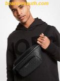  Túi Đeo Hông Michael Kors Men's Grey Cooper Logo Belt Bag Đen Logo 
